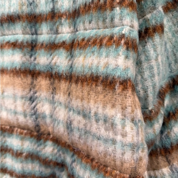 Anthropologie 3x Plaid Women's Jacket in Blue and Brown NWT - Picture 7 of 11
